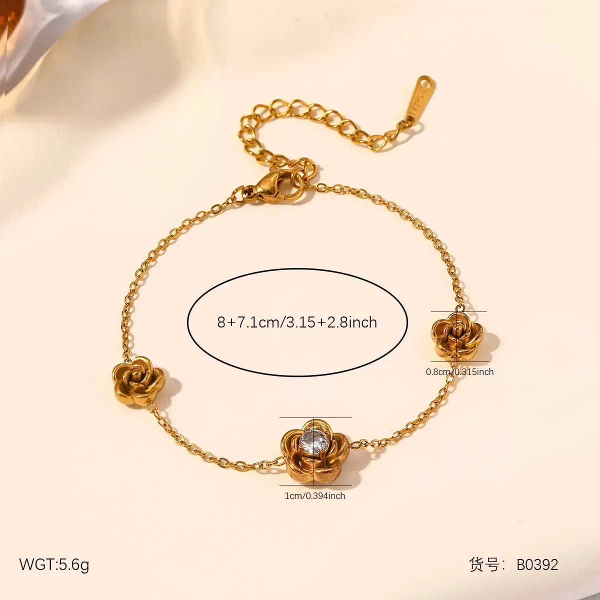 Stainless Steel Camelia bracelet