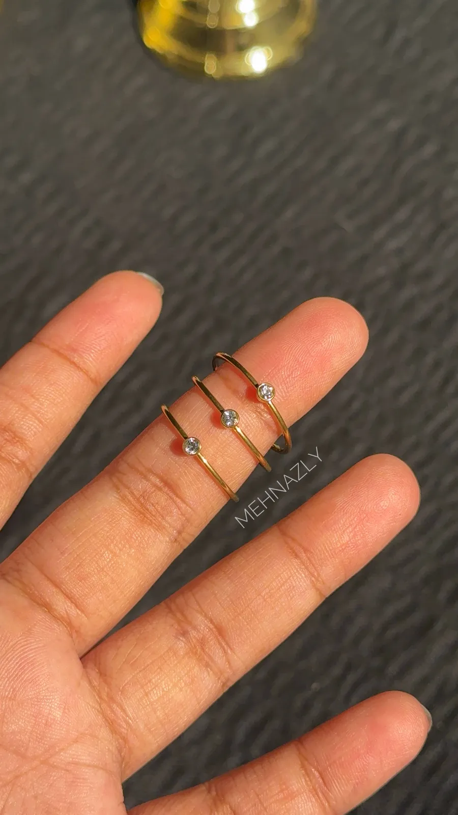 Stainless steel Minimal ring 1 stone