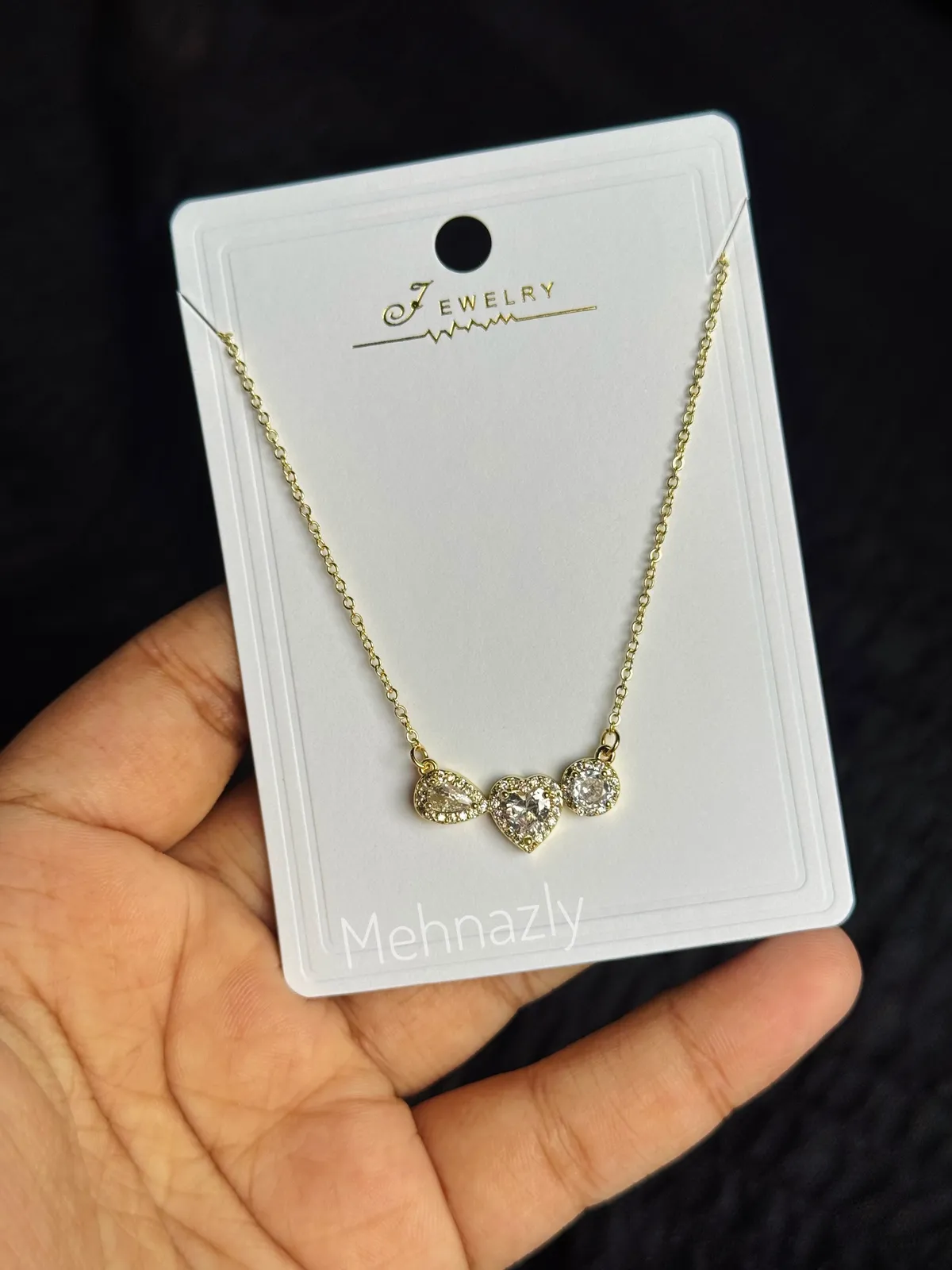 Stainless Steel Diamond cut stone neckpiece
