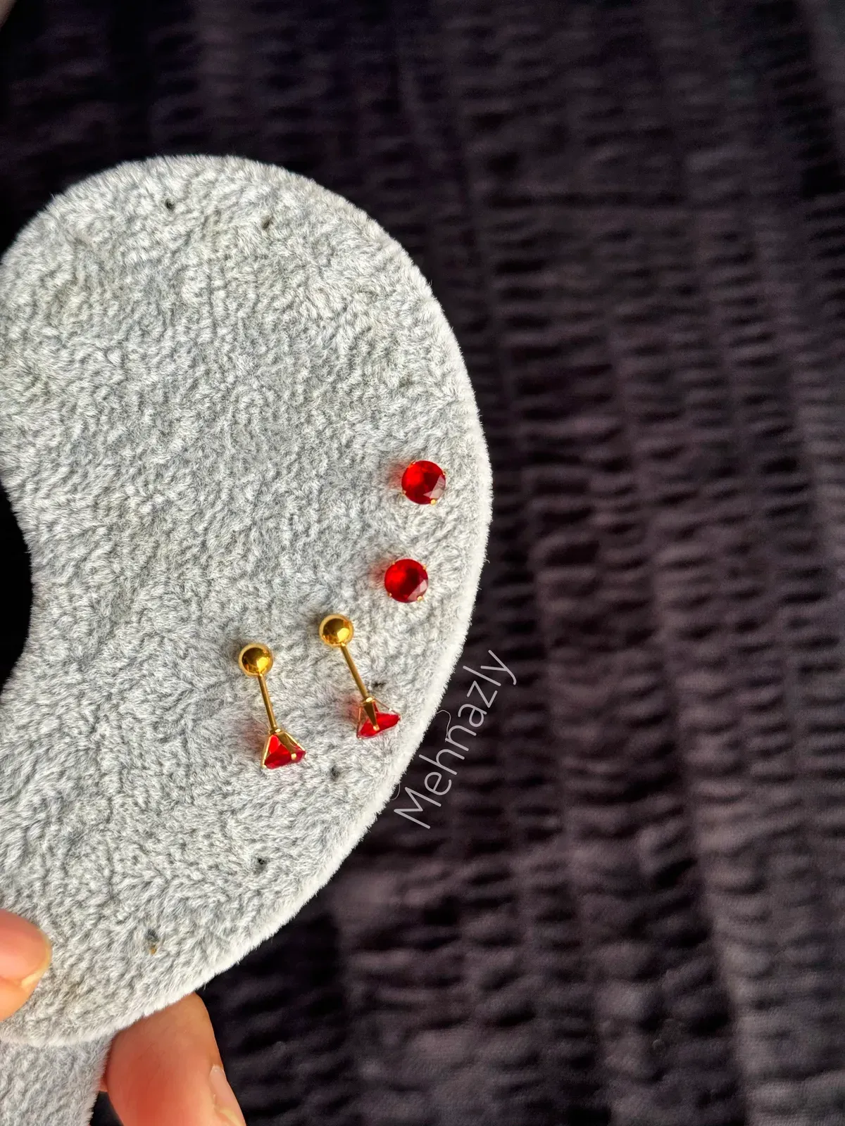Stainless steel Ball screw system earring