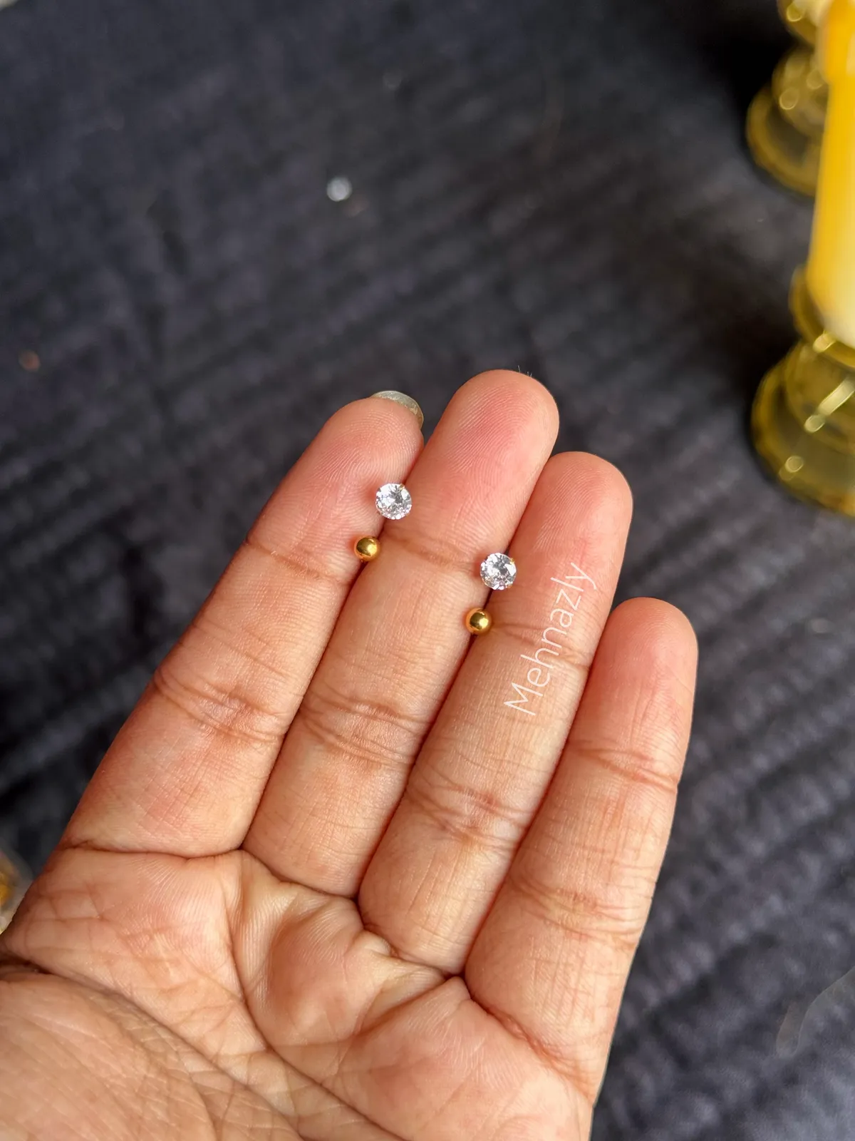 Stainless Steel Stone U shape earring
