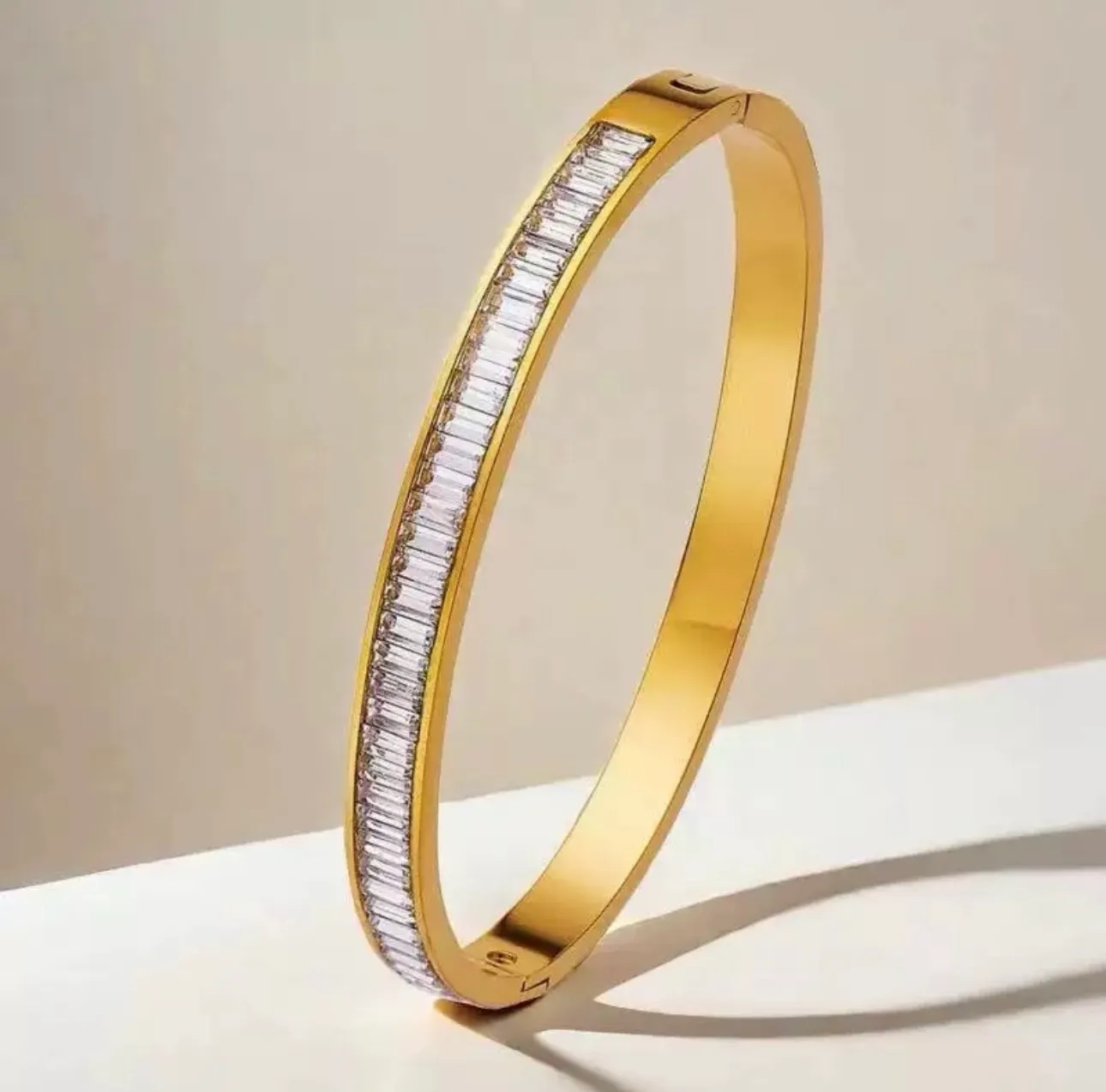 Titanium steel openable cuff bracelet