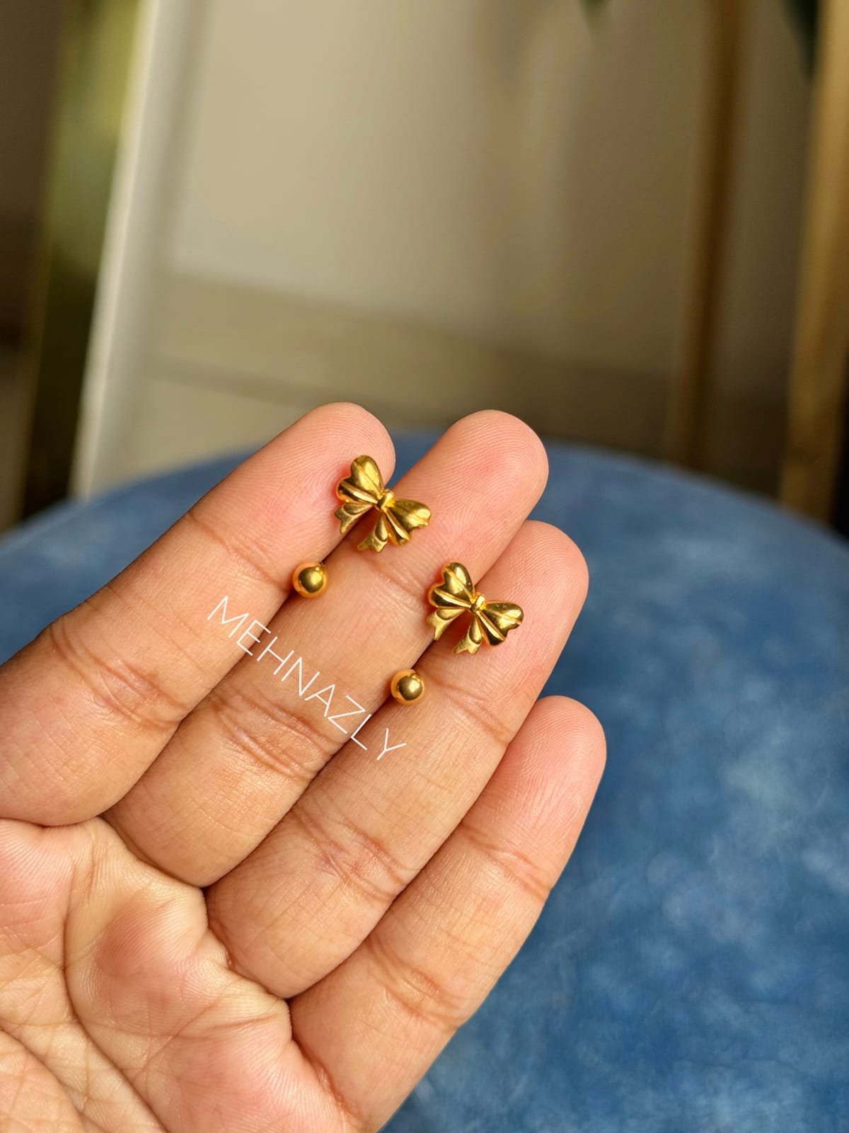 Stainless steel U shape bow earring