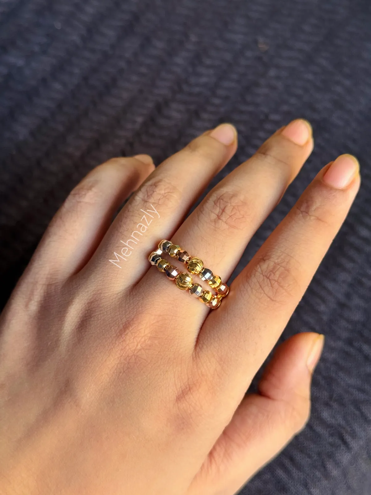 Xuping Rodium ball work adjustable ring