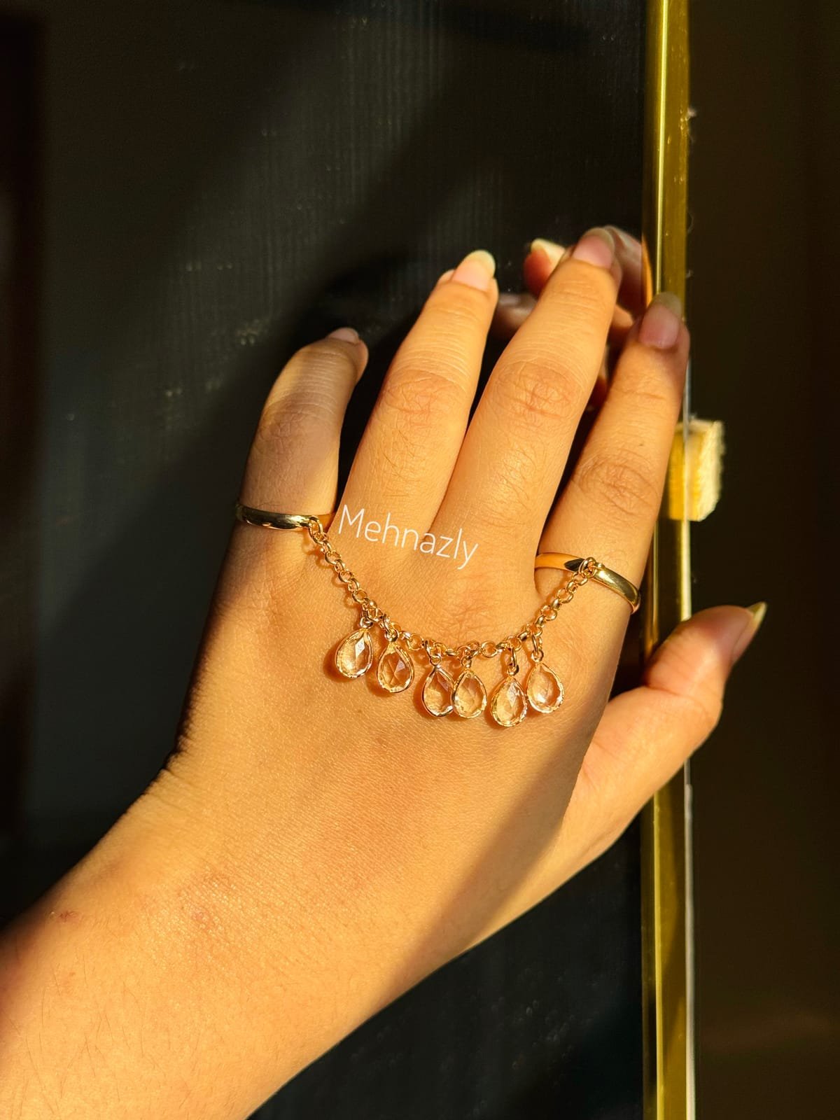 Copper Double joined finger ring